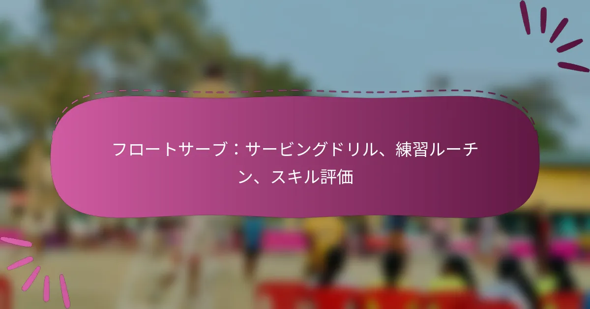 フロートサーブ：サービングドリル、練習ルーチン、スキル評価